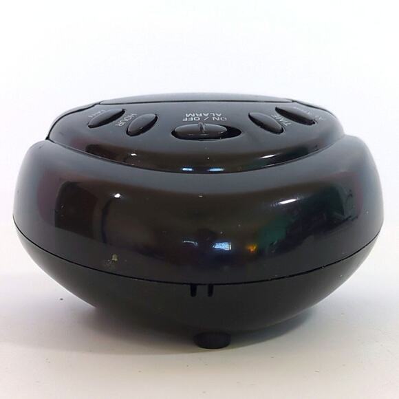 Sharp Mini Digital Travel Alarm Clock Black Battery Operated Snooze Light - Picture 3 of 5